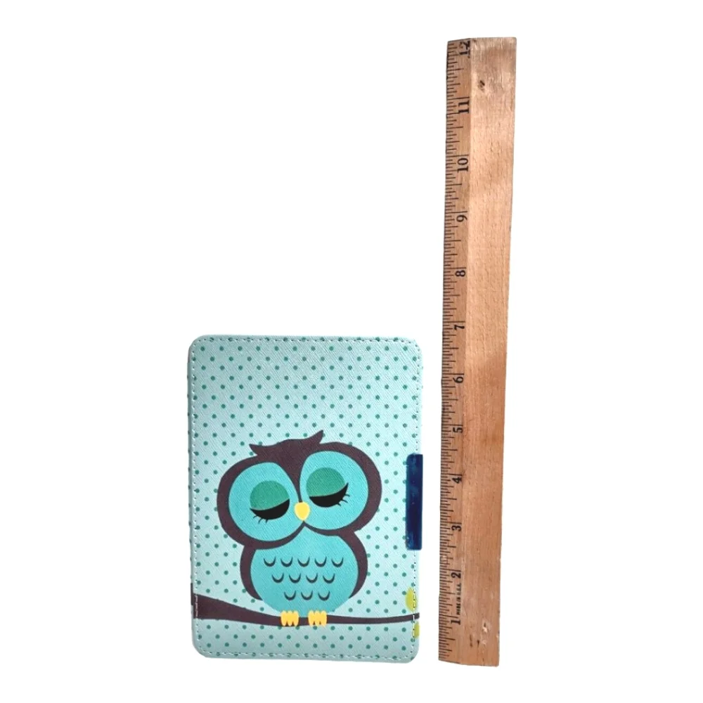 Slim PU Leather Case Owl Ebook Protector Cover Magnetic Close